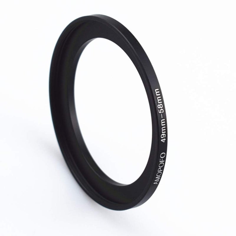 Amopofo Metal Step Up Ring Adapter 49mm to 58mm Step-Up Lens Adapter Ring for Filters,Made of CNC Machined Space Aluminum with Matte Black Electroplated Finish - Image 3